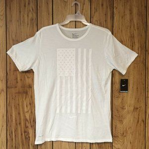 Nike USA Soccer Flag T Shirt Dri-Fit White